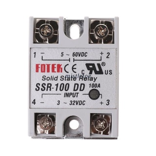 Wee Ssr-100 Dd โมดูลรีเลย์รีเลย์ 100A 3-32V Dc อินพุต 5-60V Dc เอาท์พุตรีเลย์