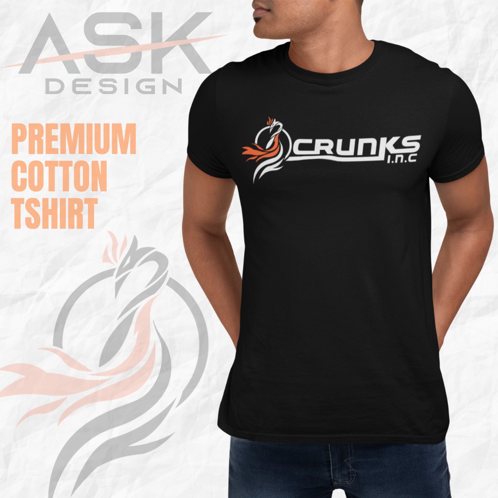 (S-3XL SIZE AVAILABLE) CRUNKS INC เสื้อยืด. COLLARB BETWEEN ASK DESIGN & CRUNKS INC. เสื้อยืดคอตตอนพ