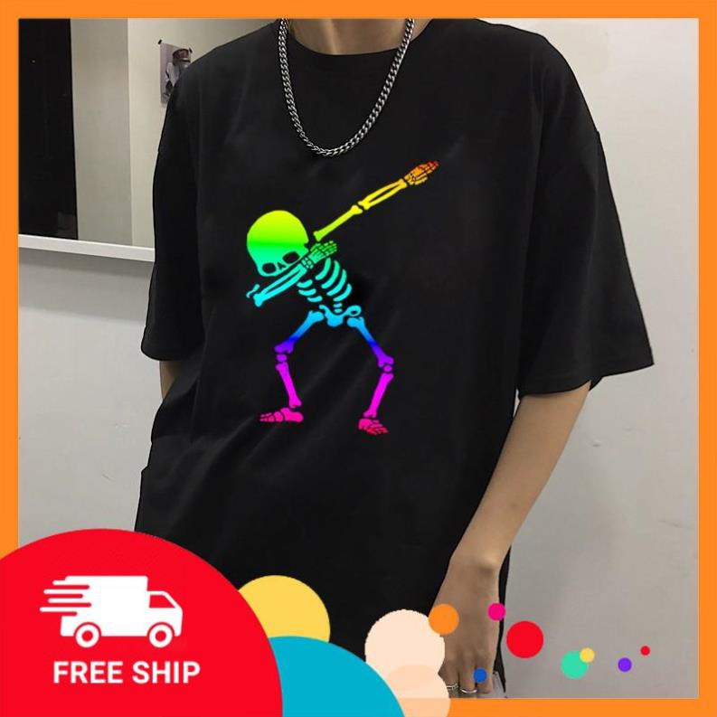 เสื้อยืด 7 สีสะท้อนแสงสําหรับผู้ชายและผู้หญิง
