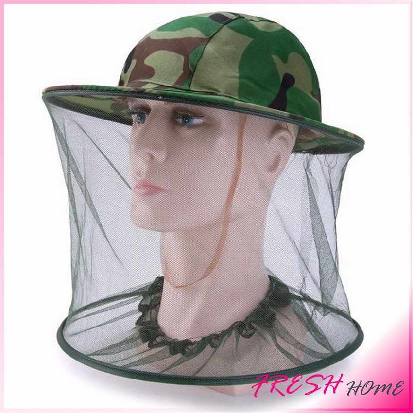 Fresh หมวกปีกกว้างกันแมลง หมวกมุ้งเดินป่า Insect hat