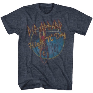 [COD]เสื้อยืด ลาย Def Leppard Fade-y High N Dry สีกรมท่า สําหรับผู้ใหญ่S-5XL