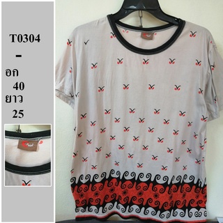 เสื้อยืดแบรนด์แท้ มือสอง ไซด์ - อก 40 ยาว 25 รหัส T0304