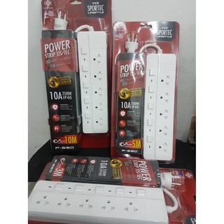 VOX POWER STRIP TIS/IEC 5 OUTLET 5 SWITCH รางปลั๊กไฟกันไฟกระชาก 5 ช่อง 5 สวิตช์ P-550 สายยาวมี3 ขนาด 3,5,10 เมตร มี มอก.