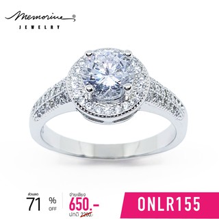 Memorine Jewelry แหวนเงินแท้ 925 ฝังเพชรสวิส (CZ) : ONLR155