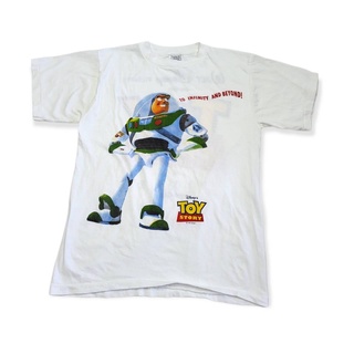 เสื้อยืดผ้าฝ้ายพิมพ์ลายขายดี BUZZ LIGHTYEAR - TOY STORY UNISEX Cotton 100% เสื้อยืด เสื้อลายการ์ตูน