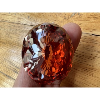 cz champange Diamond 35x285 mm(1)piecesเพชรรัสเซีย พลอย 287 กะรัต ตัดสำเร็จ 1.50x1.0 นิ้วเนื้อแข็ง CUBIC ZIRCONIA