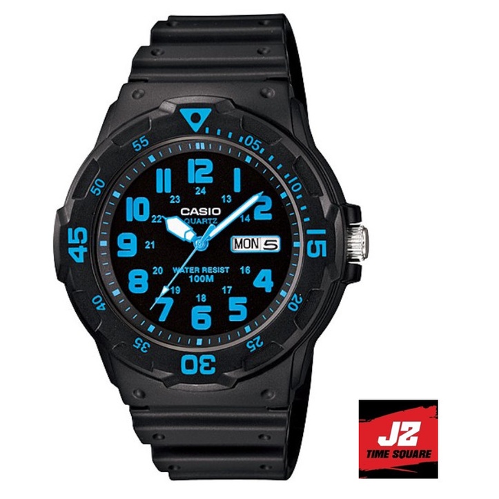 Casio ของแท้ 100% นาฬิกาผู้ชายทางการ MRW-200H-2B สายยางประกัน CMG
