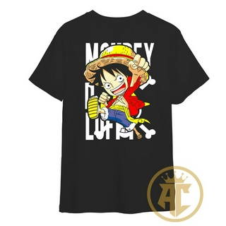 เสื้อยืด พิมพ์ลายการ์ตูนอนิเมะ One Piece Luffy