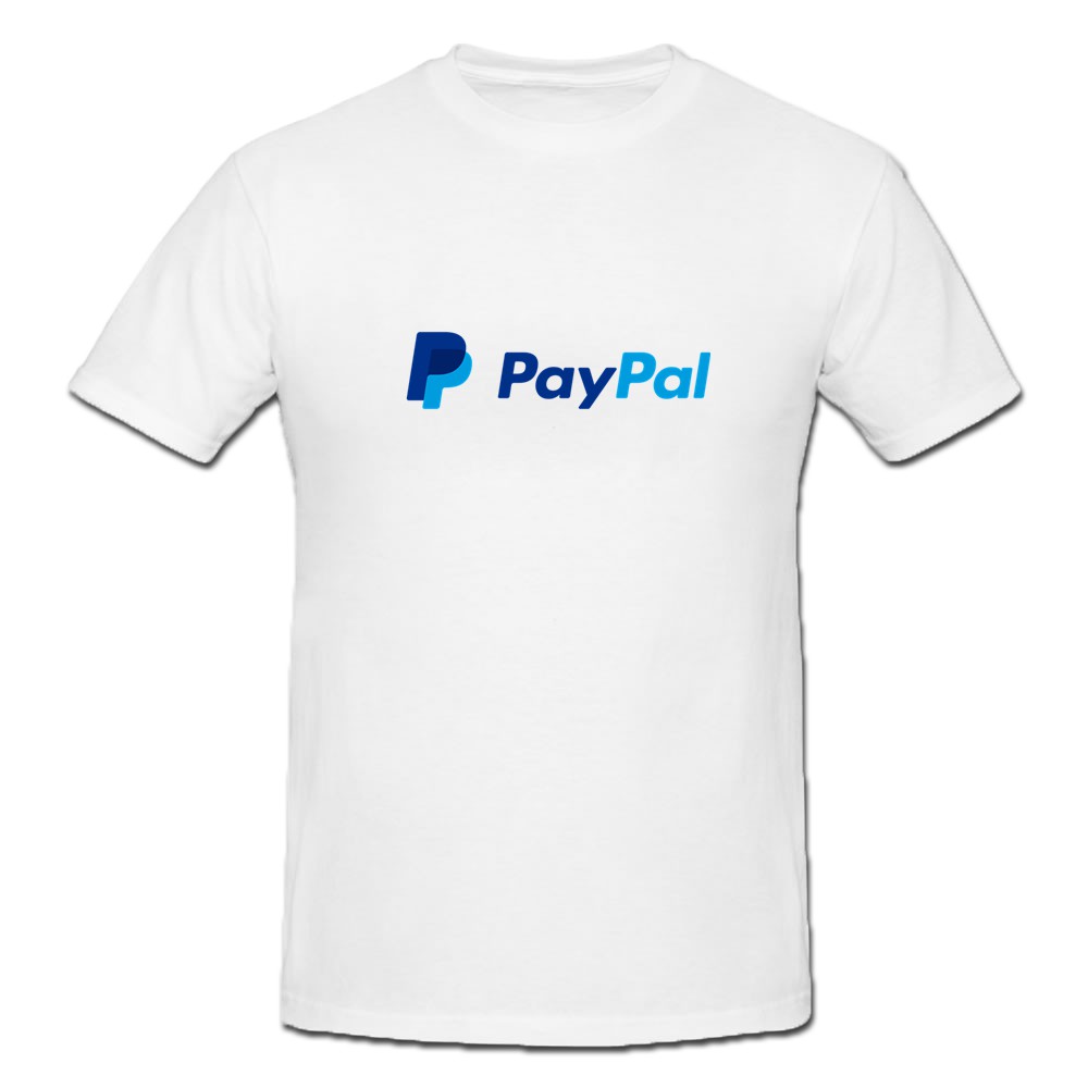 PayPal Tshirt Unisex ผ้าฝ้ายคุณภาพสูง 100%