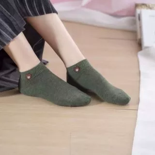 ⚡️ พร้อมส่ง⚡️ 🧦ถุงเท้าข้อสั้นผู้หญิง ลายหมี เลือกสีได้ มี10สี🌈