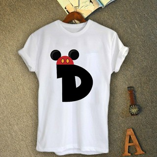 เสื้ออักษรลายหมวกมิกกี้ อักษร D
