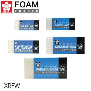 SAKURA Foam Eraser ยางลบโฟม ซากุระ XRFW ลบสะอาด ไม่เป็นขุย ไม่มีคราบติดยางลบ