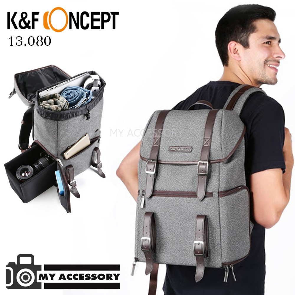 K&amp;F Concept KF13.080 DSLR Camera Backpack กระเป๋าสำหรับกล้อง
