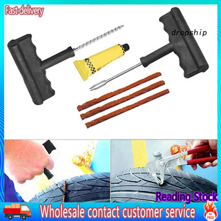 DQX_Motorcycle/Car Tubeless Tyre Puncture Repair Kit Tool Tire Plug Auto 3 Strips