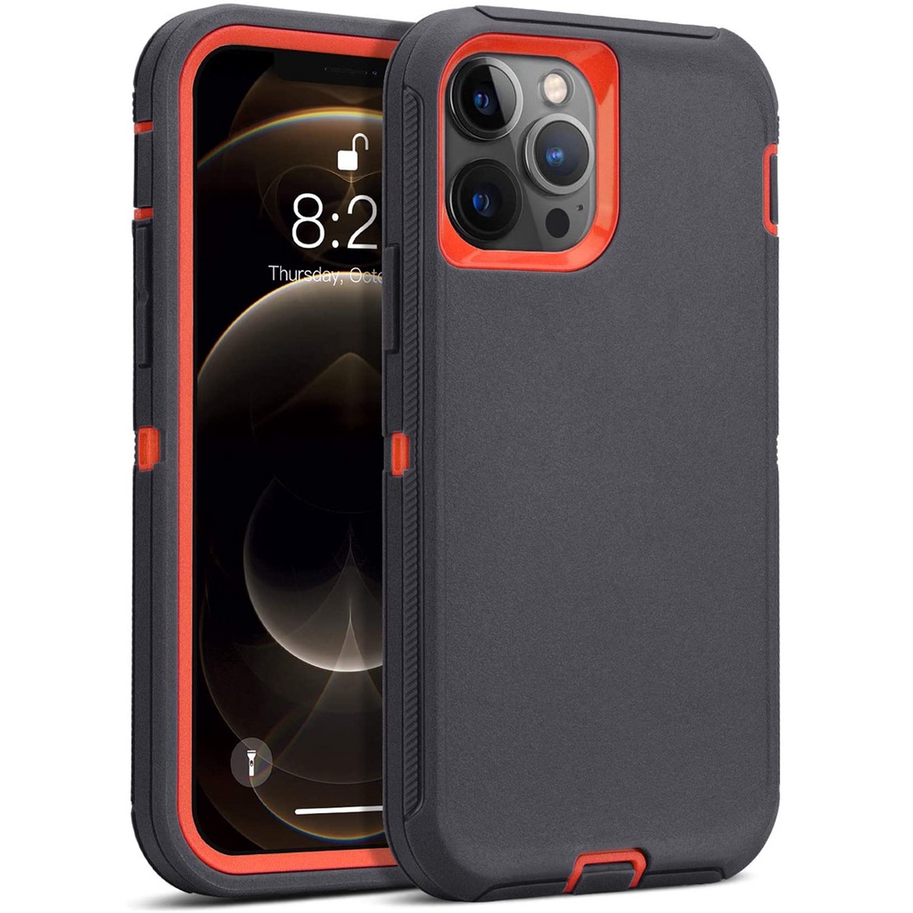OTTERBOX Defender Series เคส iPhone 13 Pro Max Mini XR X XS Max ไฮบริด หนัก กันกระแทก เคสกล่องนาก