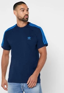 Ad*d*s 3 Striped Collegiate เสื้อยืดสีกรมท่าพร้อมป้ายเต็ม