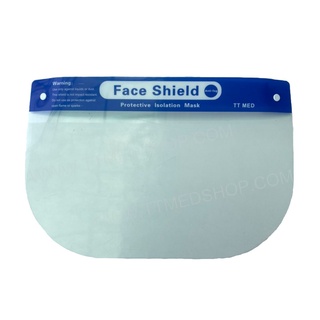 face shield  หน้ากากป้องกันสารคัดหลั่ง เฟสชิลยางยืด  อุปกรณ์ป้องกันน้ําลายและตา  บรรจุ 10 ชิ้น/แพค