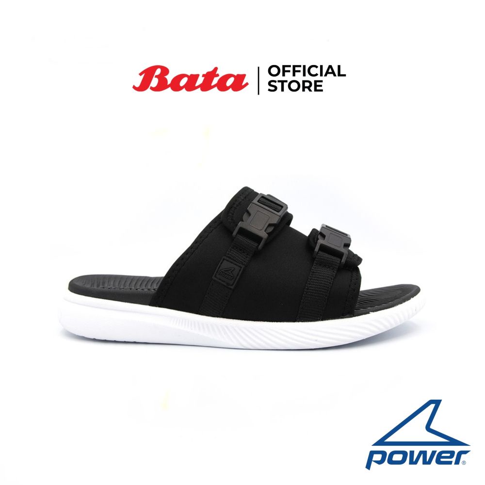 Spot goodsbetter【ที่ต้องการ】Bata POWER SP0RT SANDAL รองเท้าแตะแบบสวม เปิดส้น สีดำ รหัส 5086043 Ladiesflat SUMMER MjEA
