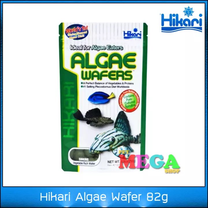 อาหารปลาสวยงาม Hikari Algae Wafer 82g กินพืช