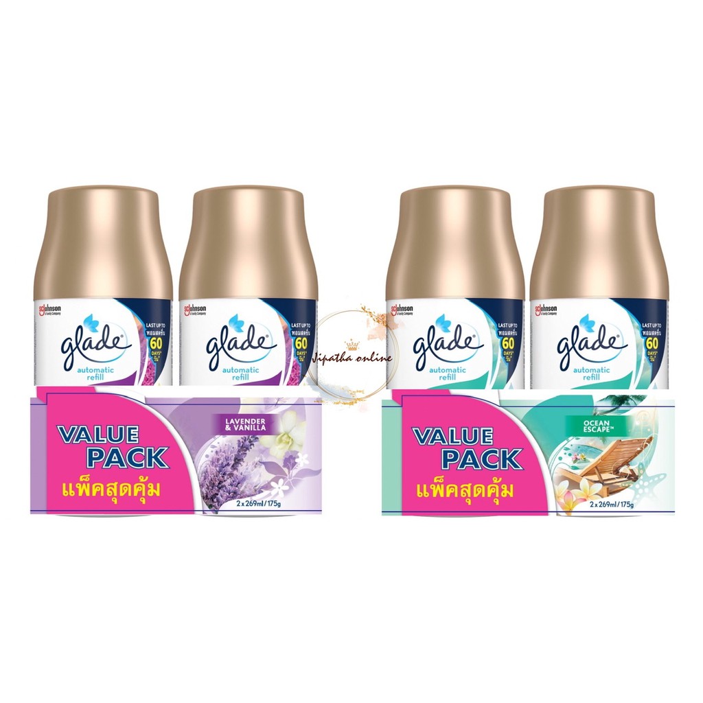 (แพ็คคู่) เกลด ออโตเมติค สเปรย์ รีฟิล แพ็คคู่ 269 มล Glade Automatic Spray 269ml Twinpack สเปรย์ปรับอากาศ ปรับอากาศ