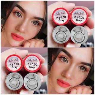 คอนแทคเลนส์ บิ๊กอาย รุ่น Baby Doll / Oilley 3 Tone สีเทา/ตาล Gray/Brown มีค่าสายตา (0.00)-(-10.00)