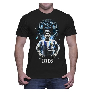 [S-5XL] เสื้อยืด แบบนิ่ม พิมพ์ลายฟุตบอล Diego Maradona No.10 Argentina สําหรับผู้ชาย