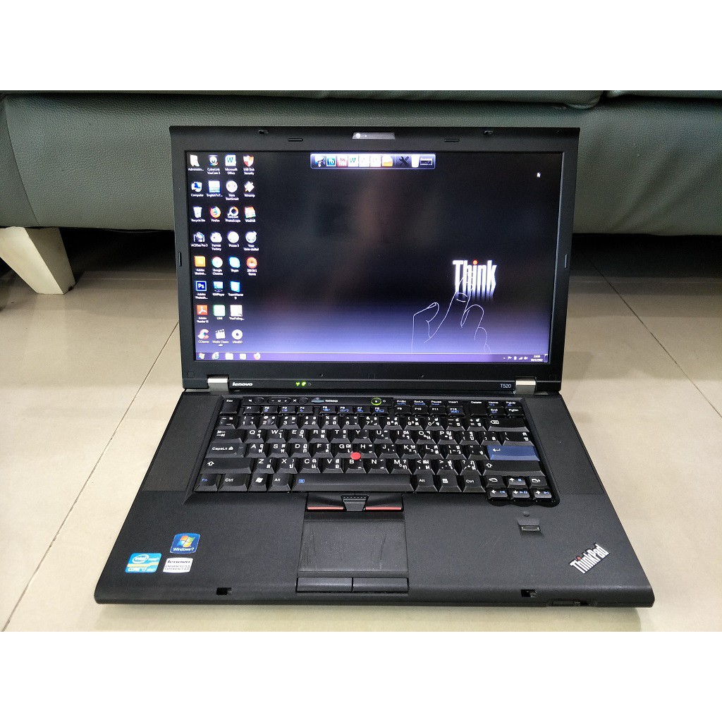 โน๊ตบุ๊คมือสอง LENOVO T520 core i7  การ์ดจอ quadro 4200m 1gb