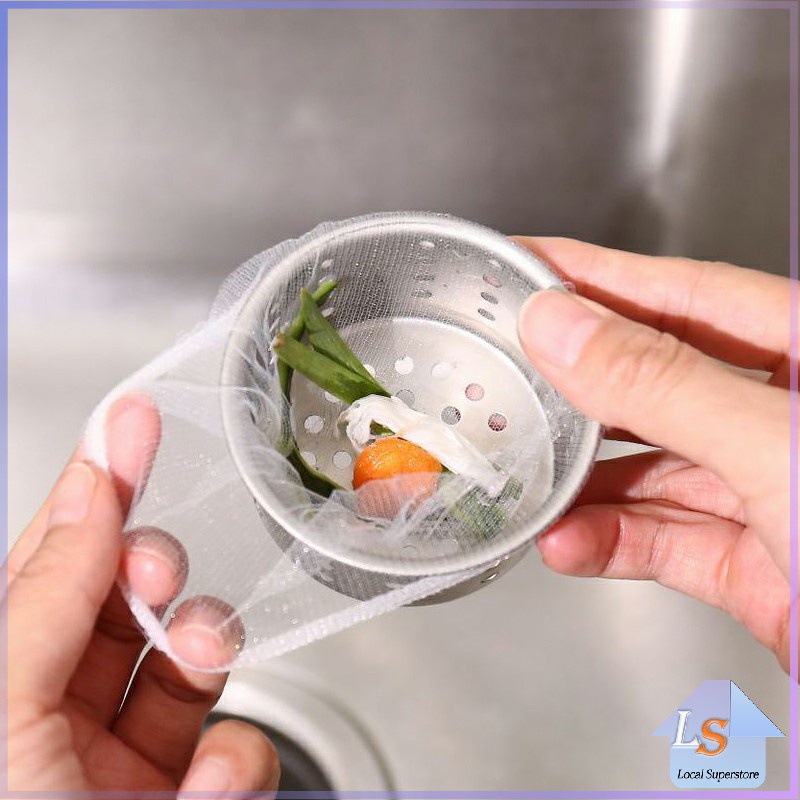 ถุงกรองขยะ กรองเศษอาหาร ที่กรองเศษอาหาร สำหรับอ่างล้างจาน   sink filter bag มีสินค้าพร้อมส่ง Local Superstore - รูปที่ 3