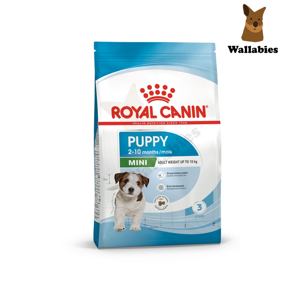 Royal Canin Mini Puppy (800g.2kg.) สำหรับลูกสุนัขพันธุ์เล็ก อายุ 2 -10เดือน (นน.โตเต็มวัยต่ำกว่า 10 กก.)