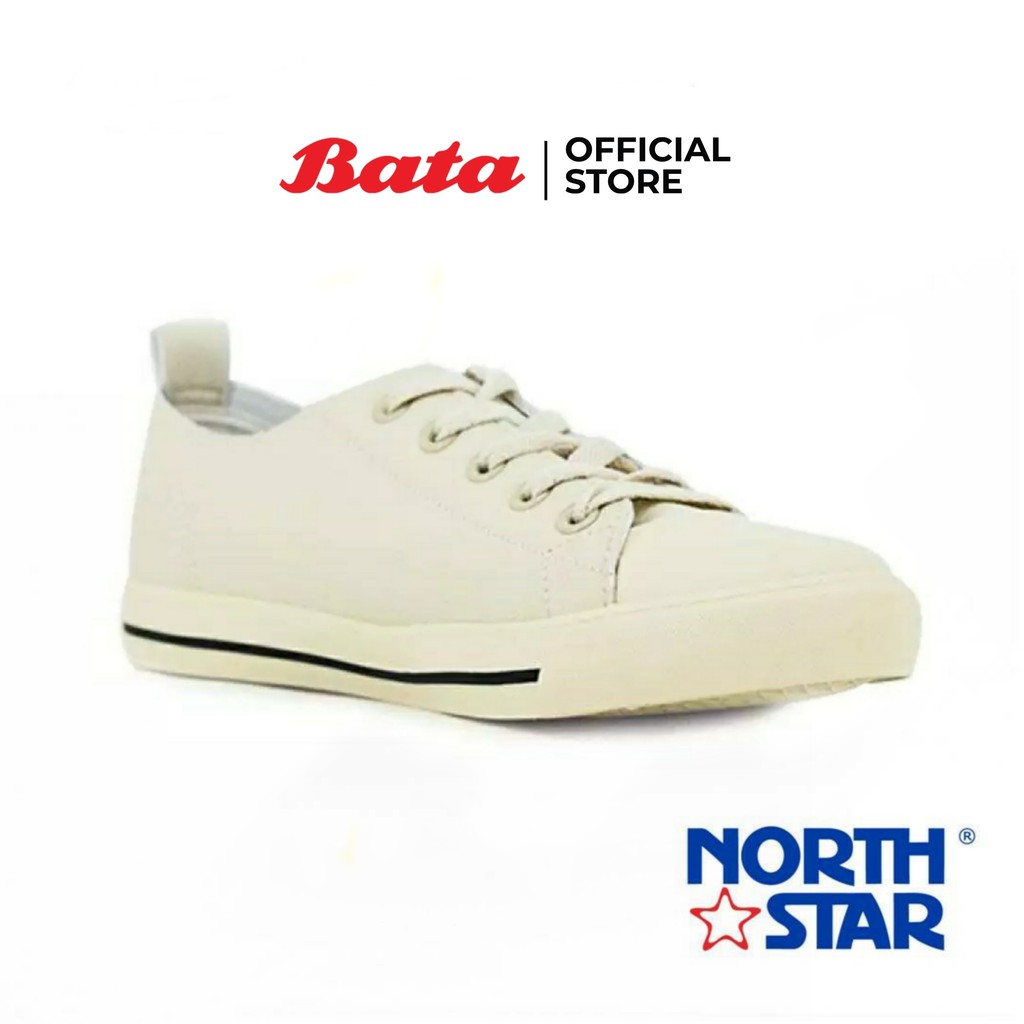 *Best Seller* Bata NORTHSTAR-LADIES รองเท้าผ้าใบ LADIES&amp;VALCANISED แบบเชือก สีครีม รหัส 5218121