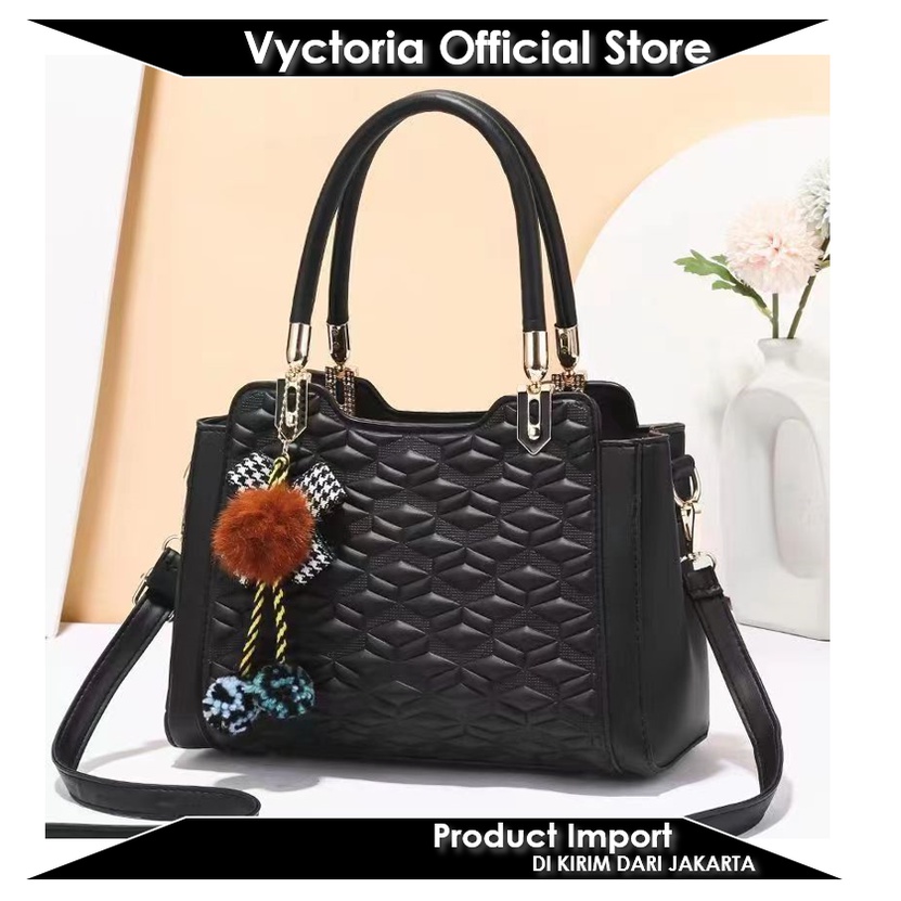 Vyctoria VOS2056 กระเป๋าสะพายสตรีนําเข้ากระเป๋าถือ BQ3416 LT2056 3416 2056