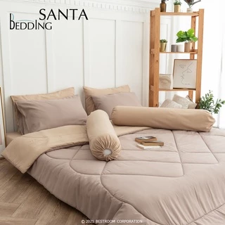 SANTA Bedding ชุดผ้าปูที่นอนพร้อมผ้านวม สีน้ำตาลอ่อน น้ำตาลเข้ม