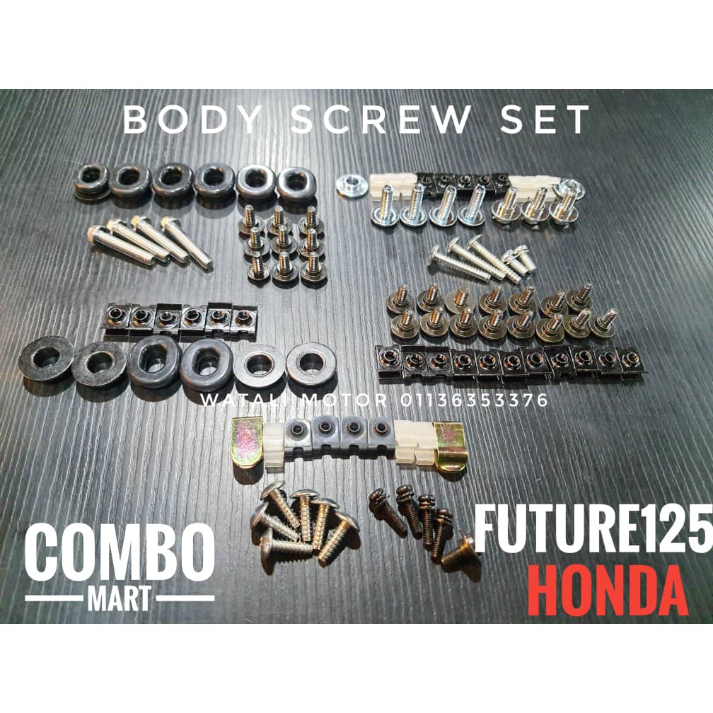HONDA FUTURE 125 COVER SCREW BODY FULL COMPLETE SET HANDLE SCREW LEG SHIELD SCREW FRAME SCREW คุณภาพ