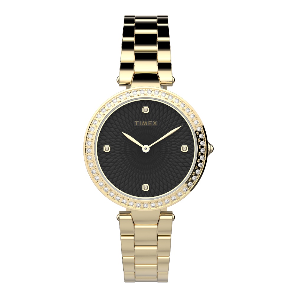 Timex TW2V24400 City Collection นาฬิกาข้อมือผู้หญิง สีทอง หน้าปัด 32 มม.