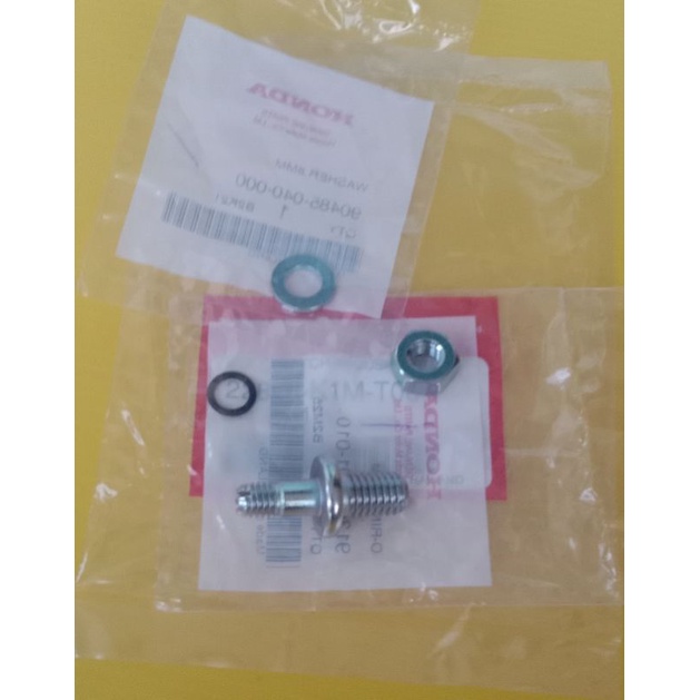 ชุดน็อตปรับตั้งคลัทช์แท้ เวฟ110i SUPER CUBปี2021ขึ้นไป,1ชุด4ชิ้น(22846-K1M-T00/90485-KIM-TOO/91303-0