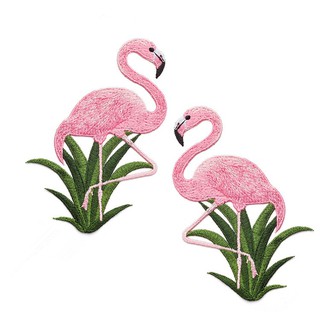 Bestprice 1920 Diy แผ่นแพทช์ปักลายนก Flamingo สําหรับตกแต่งเสื้อผ้าปะ