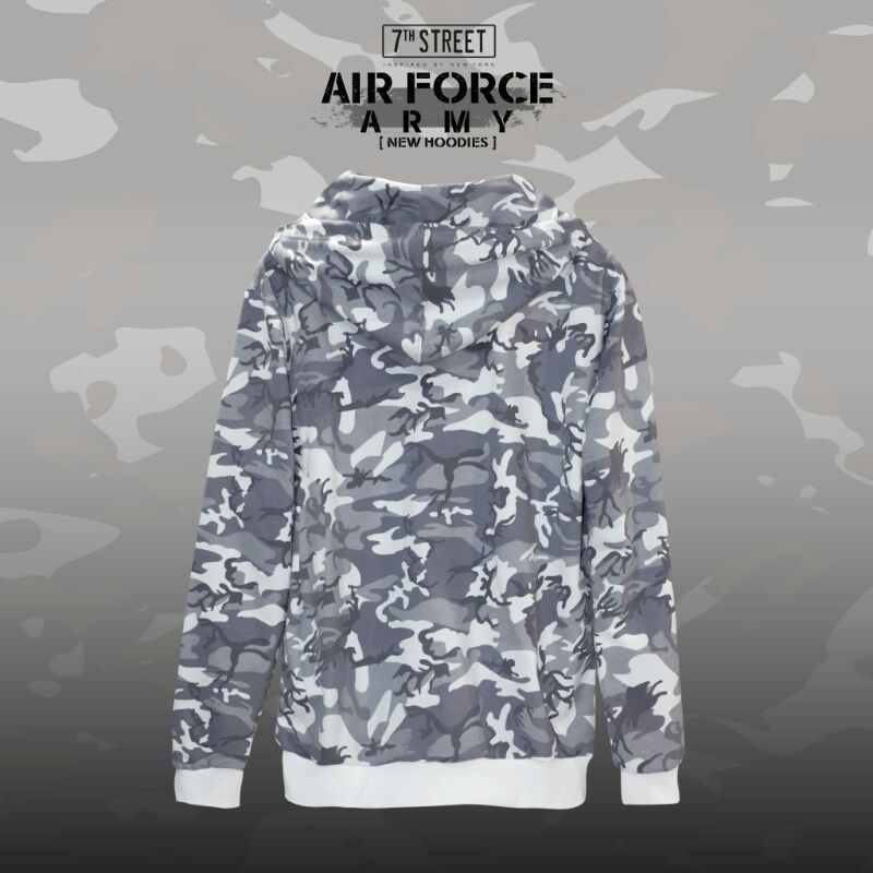 7th Street เสื้อฮู้ดลายพรางเทา