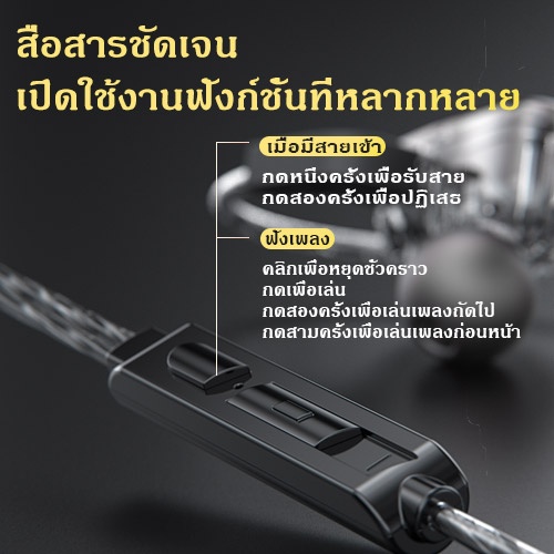 QKZ หูฟัง AK6 ARES (ประกัน 6 เดือน) มีไมค์ เบสหนักๆ อินเอียร์  เกมมิ่ง earphone คุณภาพเสียง HIFI เสียงคมชัดมีระบบตัดเสียงรบกวน Dynamic Driver ใส่สบายไม่หลุดง่าย