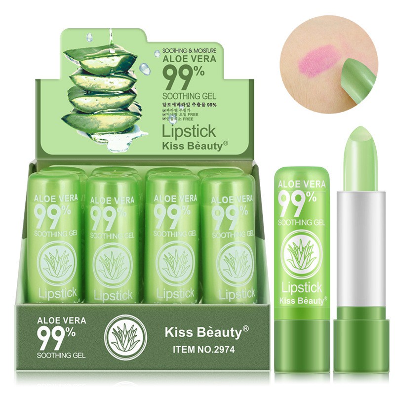 ลิป PEIYEN Aloe Vera 99% PNF LIPSTICK Soothing Gel Peinifen Lip ลิปมัน ว่านหาง อโลเวร่า ว่านหางจระเข
