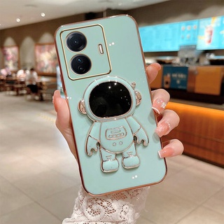 เคสโทรศัพท์มือถือ กันกระแทก ลายนักบินอวกาศ พร้อมขาตั้ง สําหรับ vivo T1 5G