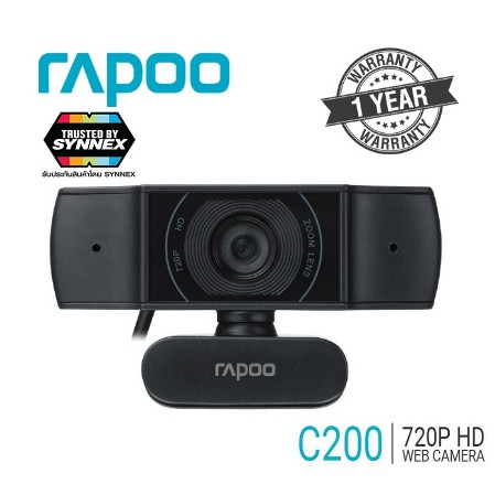 RAPOO (กล้องเว็บแคม) HD Camera C200 WEBCAM กล้องวีดีโอความละเอียด Full HD 720P