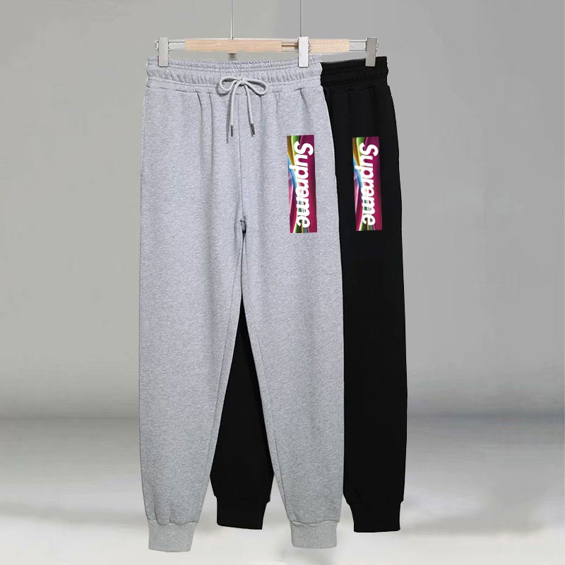 KU-188 กางเกงแฟชั่นเกาหลีขาจั๊ม กางเกงกีฬาเรียบง่าย ใส่ได้ทั้งหญิงและชาย ผ้ายืดใส่สบาย ลายเยอะไซส์คร