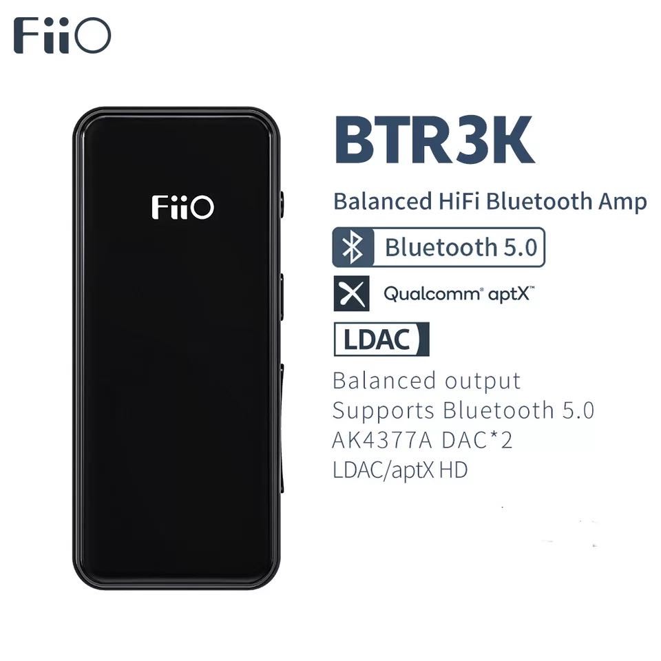 Fiio BTR3K AK4377A *2 Balanced Portable High-Fidelity Bluetooth 5.0 Amp USB DAC,support LDAC/aptX HD lossless HiFi Codecs,Hands-free Calling,2.5/3.5mm