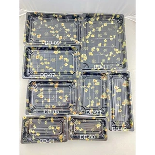 DEDEE(50ชุด)กล่องซูชิ ถาดซูชิญี่ปุ่น ถาดแซลม่อน ถาดใส่เนื้อ