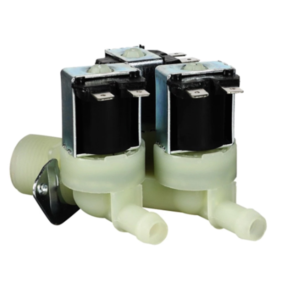 1PC 1 to 3 Plastic Electric Solenoid Valve N/C Normal Closed DC 12V/24V AC 220V G3/4 Male Thread For