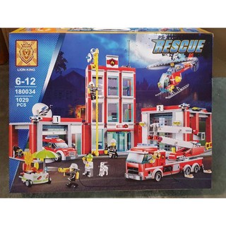 ชุดตัวต่อ LION KING CITIES no 180034 - FIRE STATION จำนวน 1029 ชิ้น