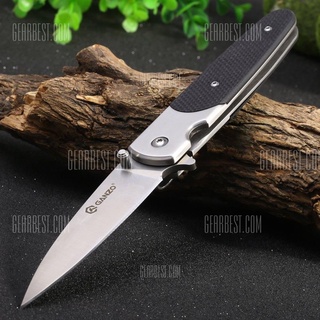 มีดพับ (pocket knife) Ganzo G7431 ของแท้ เหล็ก 440C ด้าม G10 ปุ่มเปิดดีด Frame lock มีดแคมป์ มีดเดินป่า EDC