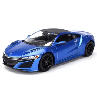 โมเดลรถเหล็กAcura NSX ปี2018 สเกล1:24 รายละเอียดตัวรถสวยสมจริงประตูข้างเปิดปิดได้เป็นงานโมเดลสำหรับตั้งโชว์