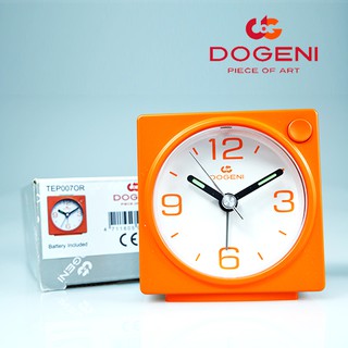 นาฬิกาปลุก DOGENI มีพรายน้ำ สีส้ม รุ่น TEP007,TEP007OR