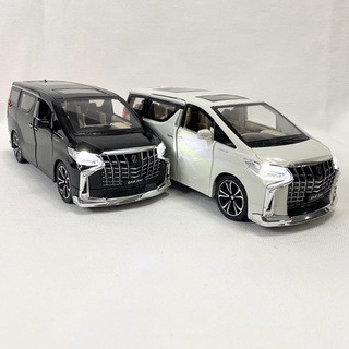 รถโมเดลเหล็ก โตโยต้า อัลพาร์ด Toyota ALPHARD คันใหญ่🤩 สเกล 1/24 ยาว 8 นิ้ว มีไฟมีเสียง สวยจัดๆ😍😍✨